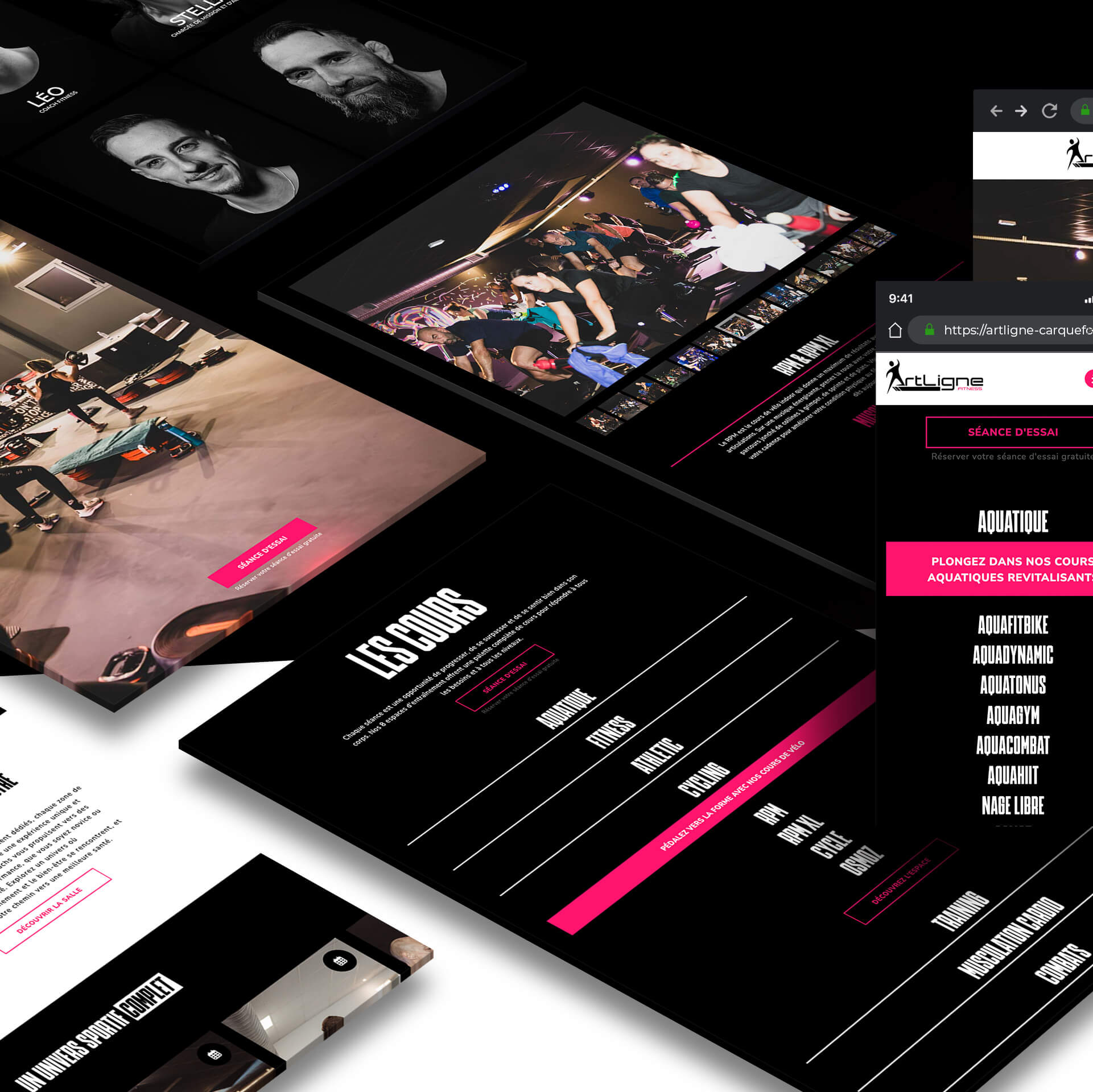 Un site web responsive pour la salle de sport Artligne à Carquefou (44470) réalisé par l'agence EB spécialisée en référencement à Nantes (44200)